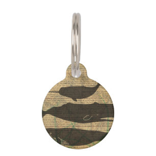 Médaillon Pour Animaux Baleine antique Vie marine