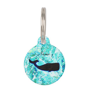 Médaillon Pour Animaux baleine noire nageant Thunder_Cove