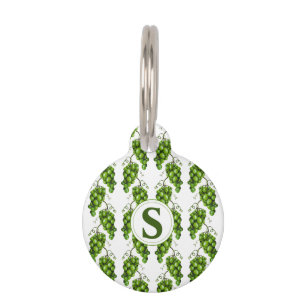 Médaillon Pour Animaux Balise Animal de compagnie de raisins verts