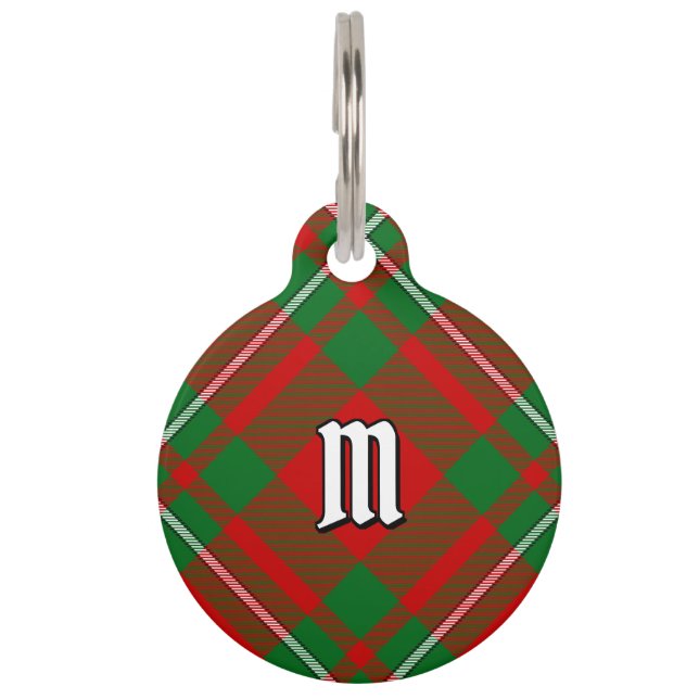 Médaillon Pour Animaux Balise Clan Gregor Tartan Pet ID (Devant)