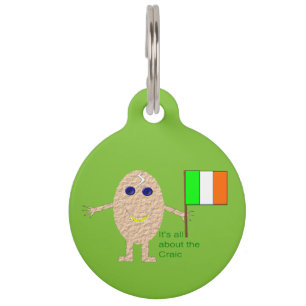 Médaillon Pour Animaux Balise de chien personnalisé d'oeuf irlandais patr
