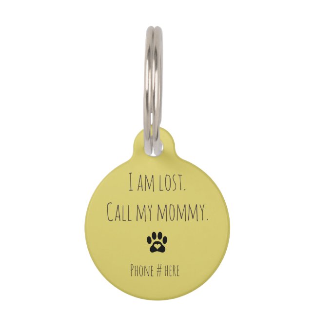 Médaillon Pour Animaux Balise de chien personnalisée (Devant)