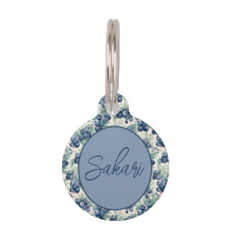Médaillon Pour Animaux Balise de collier personnalisée Blueberry pour chi
