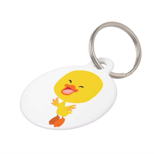 Médaillon Pour Animaux Balise de dessin animé mignon Chien en Canard (Côté )