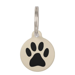 Médaillon Pour Animaux Balise d'empreinte de patte personnalisée pour chi