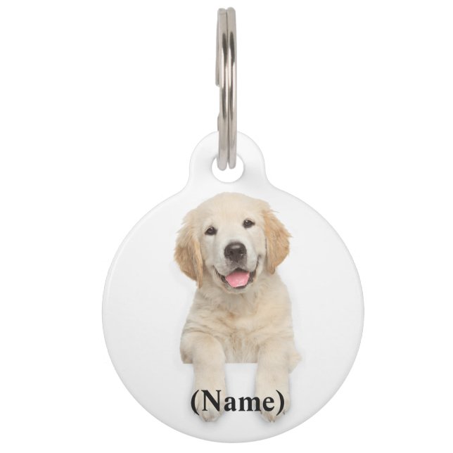 Médaillon Pour Animaux Balise/devis d'animal personnalisé arrondi (Devant)