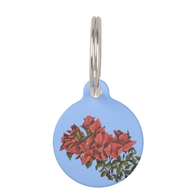 Médaillon Pour Animaux Balise ID animal de compagnie Bougainvillea (Devant)