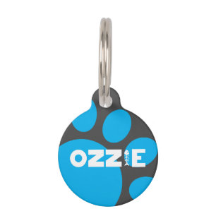 Médaillon Pour Animaux Balise ID animal de compagnie Empreinte de patte O