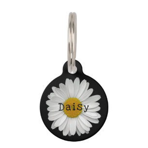 Médaillon Pour Animaux Balise ID animal de compagnie Nom de la fleur de m