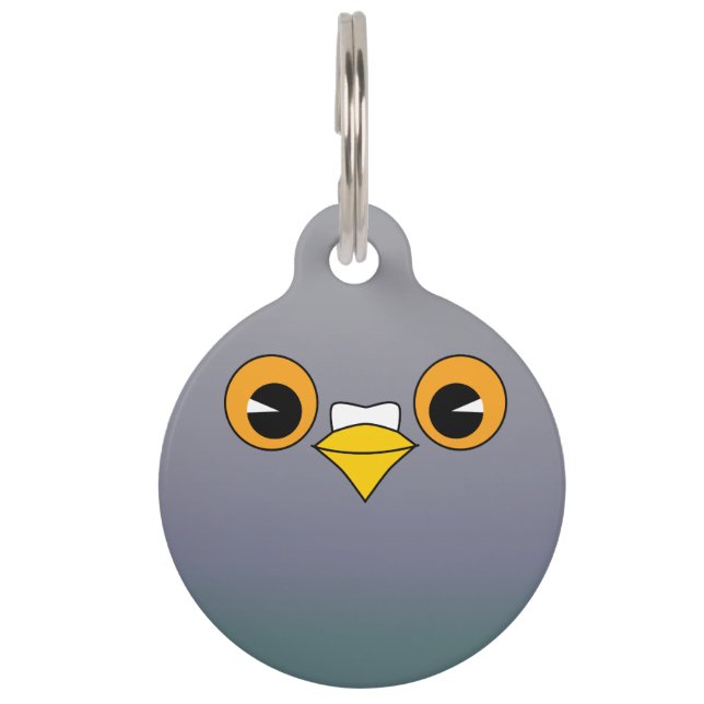 Médaillon Pour Animaux Balise ID animal de compagnie Pigeon (Devant)