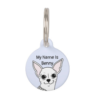 Médaillon Pour Animaux Balise ID Chihuahua Chig Smiling