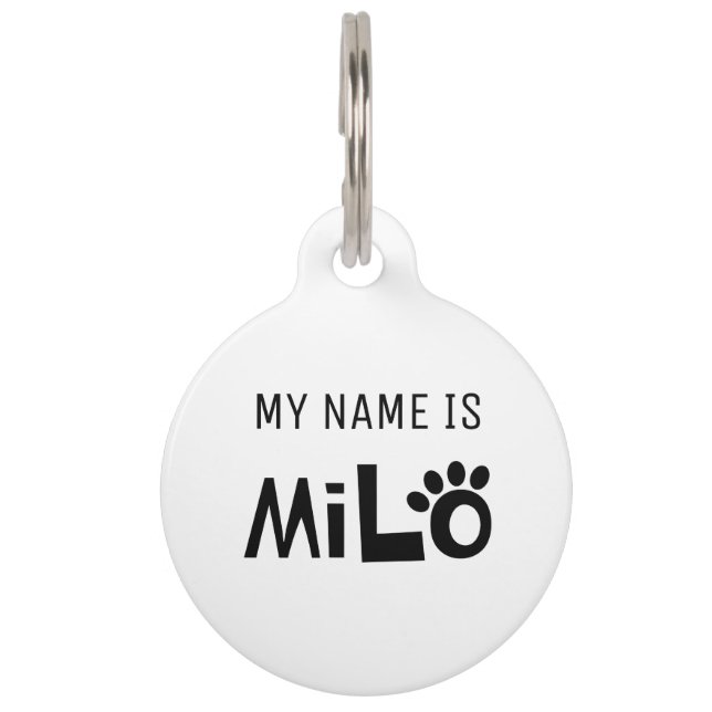 Médaillon Pour Animaux Balise Milo Pet ID (Devant)