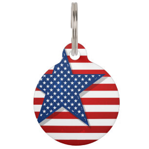Médaillon Pour Animaux Balise Patriotic Pet