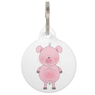 Médaillon Pour Animaux Bande dessinée mignonne de porc