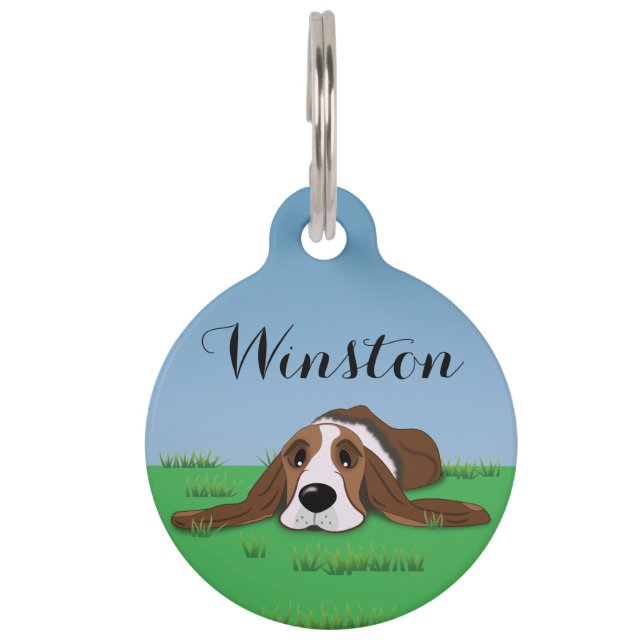 Médaillon Pour Animaux Basset Hound (Devant)