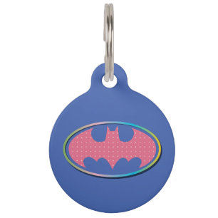 Médaillon Pour Animaux Batman Logo Pink Polka Dot