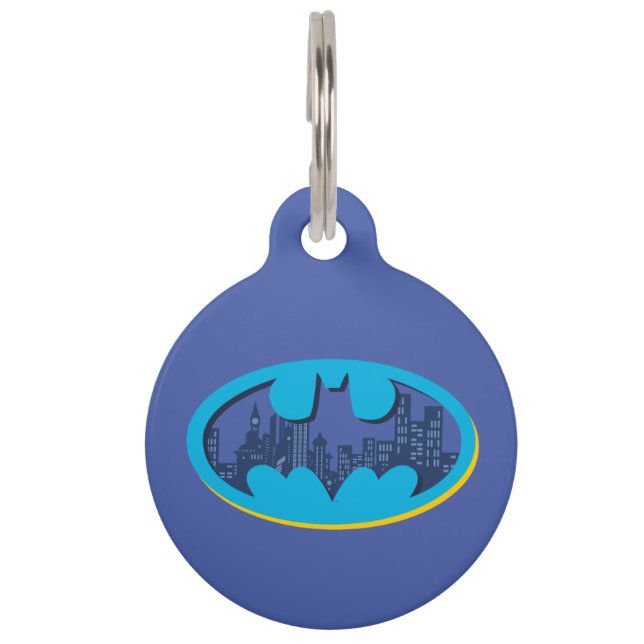Médaillon Pour Animaux Batman | Symbole de la ville de Gotham (Devant)