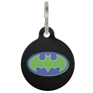 Médaillon Pour Animaux Batman Symbole pourpre et vert