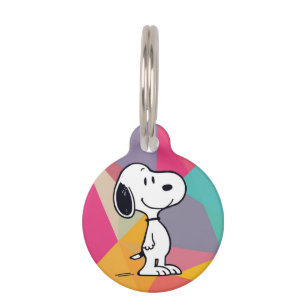 Médaillon Pour Animaux Beagle joueur, dessin animé, pop art géométrique