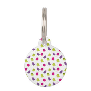 Médaillon Pour Animaux Beaux oiseaux colorés