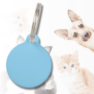 Médaillon Pour Animaux Bébé bleu couleur solide Classique Élégant