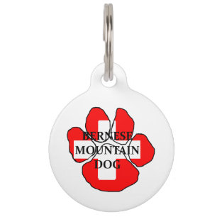 Médaillon Pour Animaux beber nom de chien pw drapeau suisse