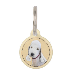 Médaillon Pour Animaux Bedlington Terrier Peinture - Art Chien original
