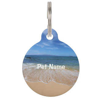 Médaillon Pour Animaux Belle plage de sable et vagues