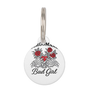 Médaillon Pour Animaux Bgm Bad Girl II Classic - Squelette Mains de coeur