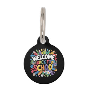 Médaillon Pour Animaux Bienvenue au premier jour de la rentrée scolaire E