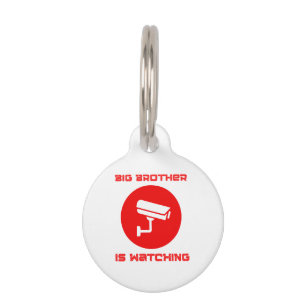 Médaillon Pour Animaux Big Brother regarde 1984 ingsoc