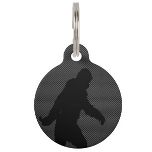 Médaillon Pour Animaux Bigfoot sur la copie de fibre de carbone