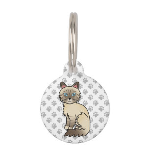 Médaillon Pour Animaux Birman/Ragdoll au point chocolat tabby & Infos sur