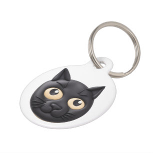 Médaillon Pour Animaux Black Cat 3D Inspiré