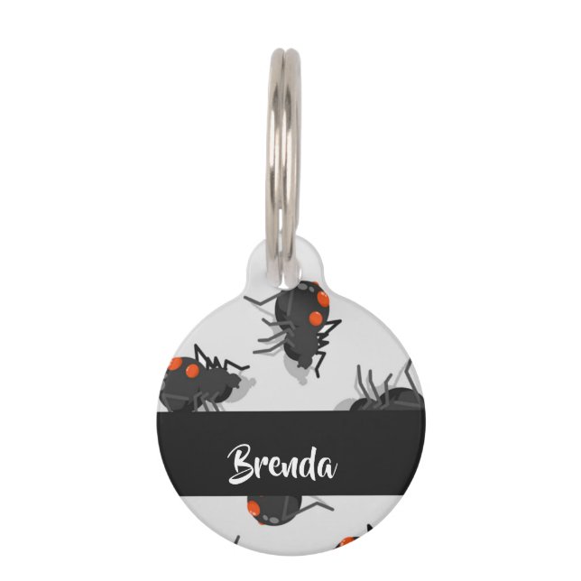 Médaillon Pour Animaux Black widow spider pattern (Devant)