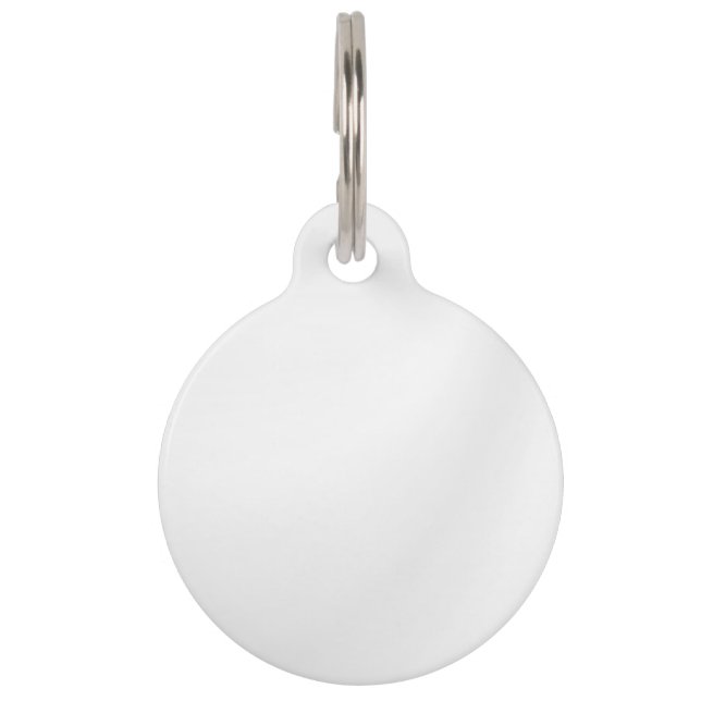 MÉDAILLON POUR ANIMAUX BLANC CRÉER VOTRE PROPRE BALISE D'IDENTIFICATION D (Devant)