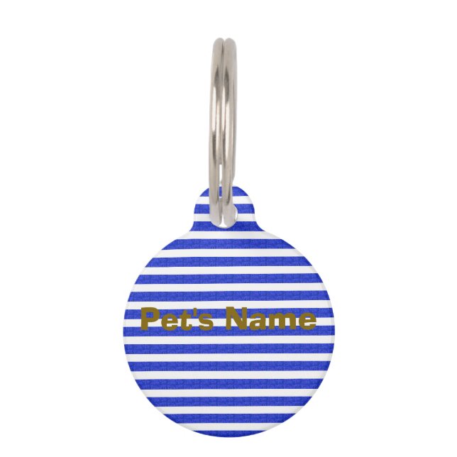 Médaillon Pour Animaux Bleu Chic (Devant)
