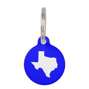 Médaillon Pour Animaux Bleu et blanc Texas