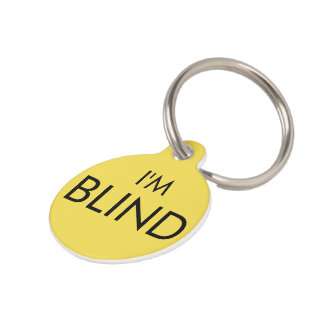 Médaillon Pour Animaux Blind chien étiquette