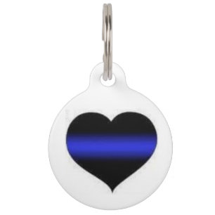 Médaillon Pour Animaux Blue Line mince