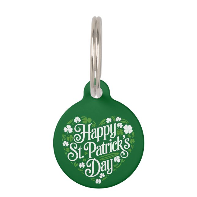 Médaillon Pour Animaux Bonne Saint Patrick's Day (Devant)