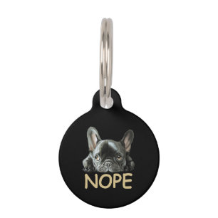 Médaillon Pour Animaux Bouledogue Français Cadeaux Frenchie Nope