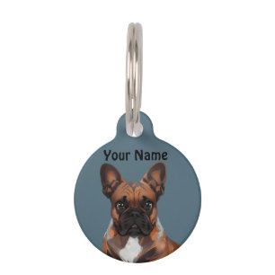 Médaillon Pour Animaux Bouledogue français Cartoon French Bulldog