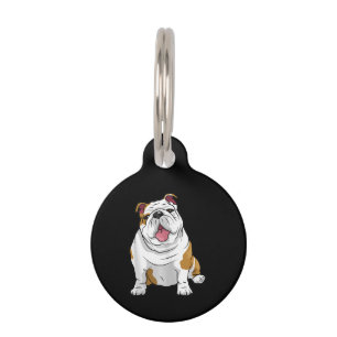 Médaillon Pour Animaux Bouledogues anglais Incroyables Drôles Chiots Chie