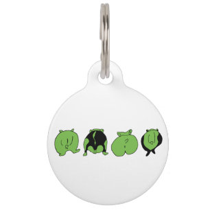 Médaillon Pour Animaux Boutons de hamster vert