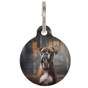 Médaillon Pour Animaux Boxeur Halloween Épouvantable