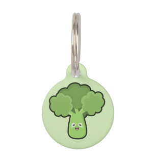 Médaillon Pour Animaux Brocoli de Kawaii