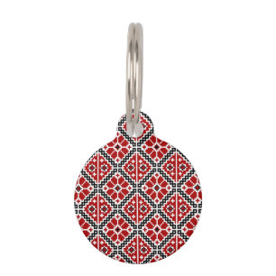 Médaillon Pour Animaux Broderie Ethnique Slave, Traditionnelle Balkanique