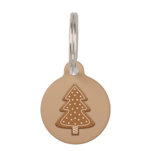 Médaillon Pour Animaux Brown pain d'épices Forme d'arbre de Noël Cookie