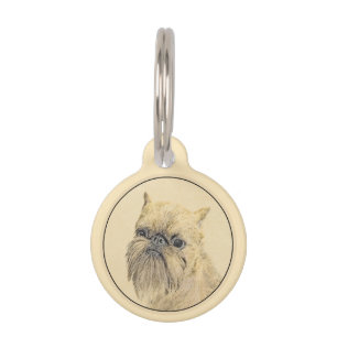 Médaillon Pour Animaux Bruxelles Griffon Peinture - Cute Original Chien A